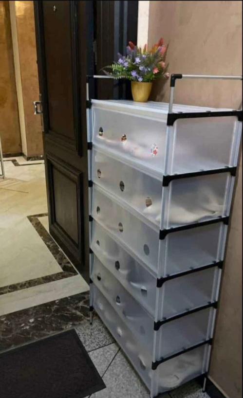 Étagère à Chaussures Avec Couvercle Anti-Poussière | 7 Niveaux